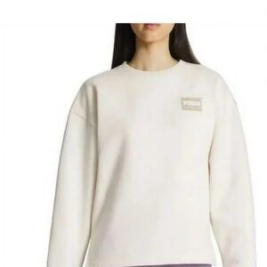 NWOT- Puma Beige/Cream Crewneck Fleece Sweatshirt